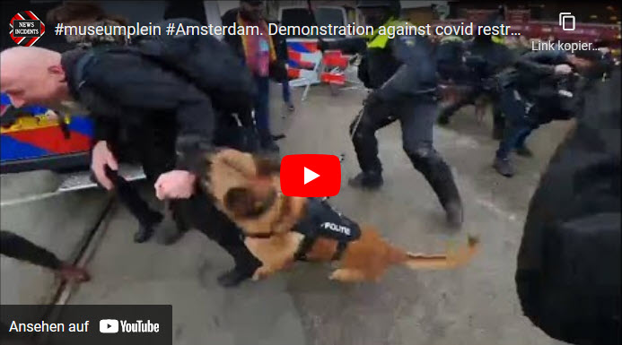 Amsterdam: Brutale Polizeigewalt gegen Demonstranten