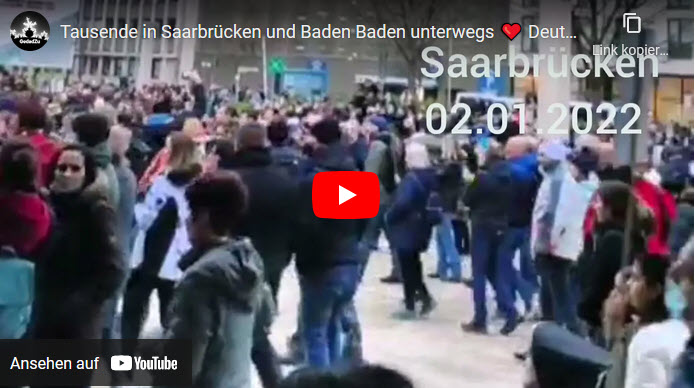 Spaziergang 2.1.2022: Tausende in Saarbrücken und Baden-Baden