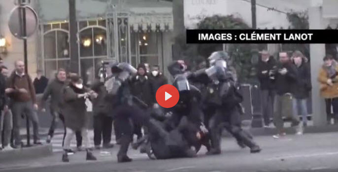 Freiheits-Konvoi : Impressionen aus Paris – Tränengas und Schlagstock