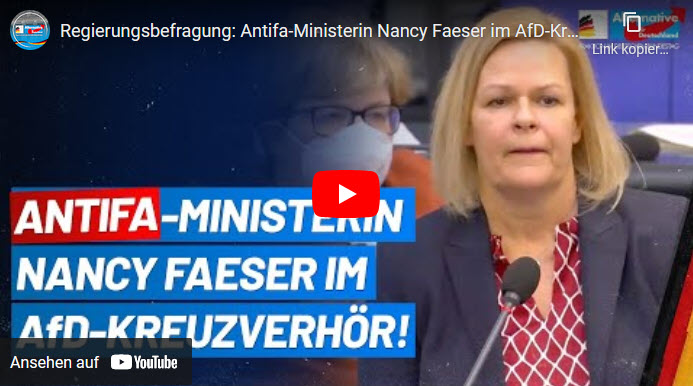 Regierungsbefragung: Antifa-Ministerin Nancy Faeser im AfD-Kreuzverhör!