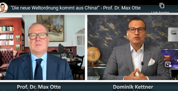 „Die neue Weltordnung kommt aus China!“ – Prof. Dr. Max Otte