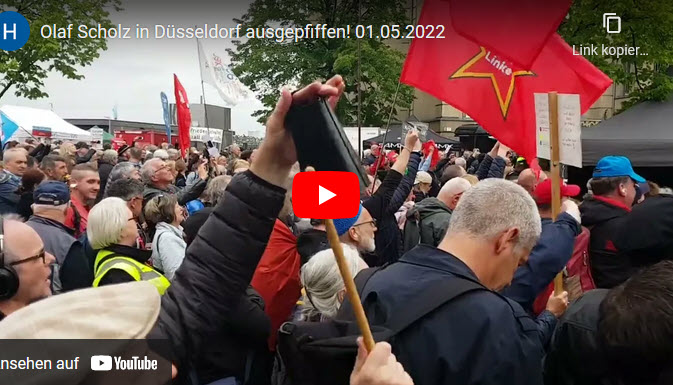 Mai-Kundgebung: Olaf Scholz in Düsseldorf ausgepfiffen!