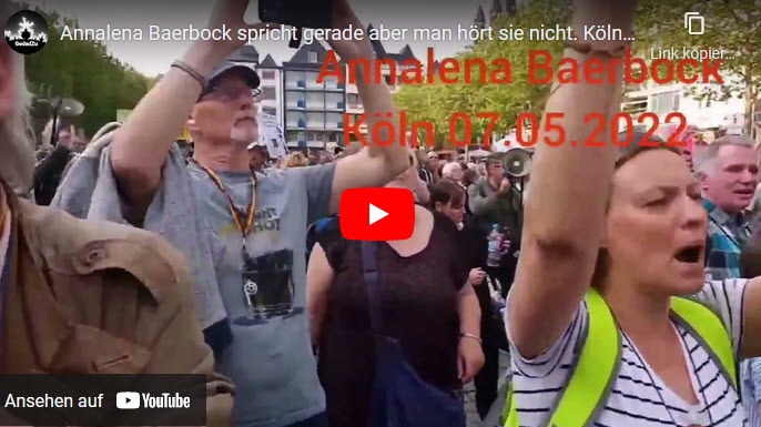 Hau ab! Kriegstreiber! Köln: Lauter Protest gegen Baerbock