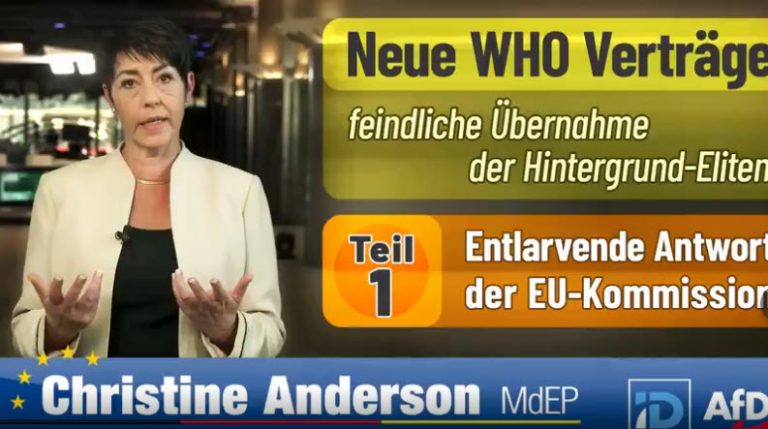 Christine Anderson: Neue WHO Verträge – Feindliche Übernahme der Hintergrund-Eliten