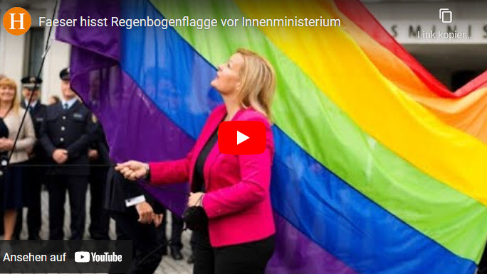 Ganz wichtig! „Historischer Moment“: Faeser hisst Regenbogenflagge vor Innenministerium