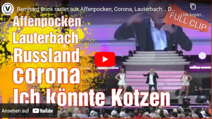Bernhard Brink rastet auf Bühne aus: Affenpocken, Corona, Lauterbach