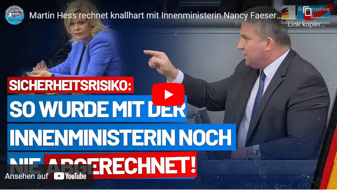 Martin Hess rechnet knallhart mit Innenministerin Nancy Faeser ab!
