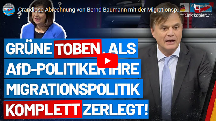 Grandiose Abrechnung von Bernd Baumann mit der Migrationspolitik