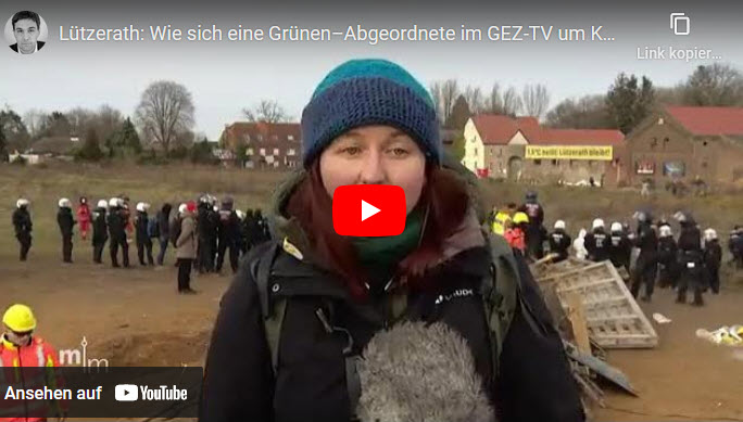 Lützerath: Wie sich eine Grüne (MdB) im GEZ-TV um Kopf und Kragen redet