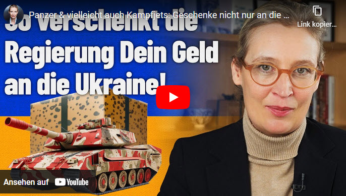 Panzer & vielleicht auch Kampfjets: Geschenke nicht nur an die Ukraine! – Alice Weidel