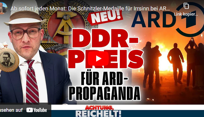 Achtung, Reichelt! Die Schnitzler-Medaille für Irrsinn bei ARD und ZDF