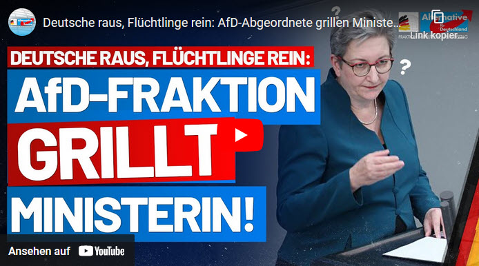 Deutsche raus, Flüchtlinge rein: AfD-Abgeordnete grillen Ministerin Geywitz!
