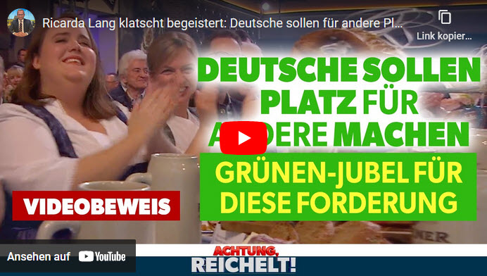 Achtung, Reichelt! Grünen-Jubel: Deutsche sollen Platz machen!