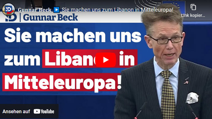 Gunnar Beck (AfD): Sie machen uns zum Libanon in Mitteleuropa!