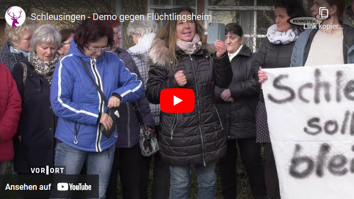 „Es will niemand mehr Flüchtlinge“ – Schleusingen: Demo gegen Asylheim