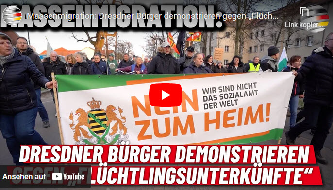 Massenmigration: Dresdner Bürger demonstrieren gegen „Flüchtlingsunterkünfte“!