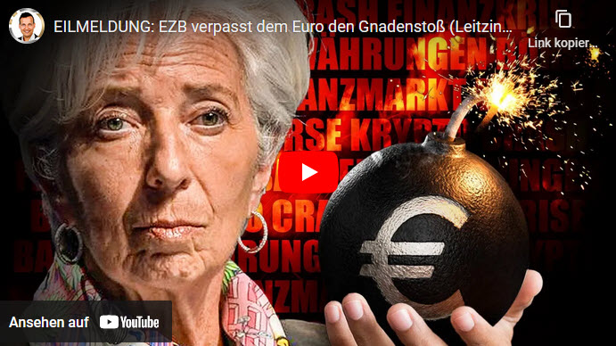 EZB verpasst dem Euro den Gnadenstoß (Leitzins +0,25%)
