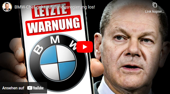 BMW-Chef geht auf Bundesregierung los!