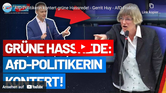 AfD-Politikerin kontert grüne Hassrede! – Gerrit Huy
