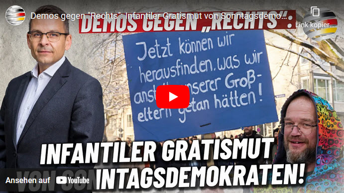 Demos gegen „Rechts“: Infantiler Gratismut von Sonntagsdemokraten! | Gerald Grosz