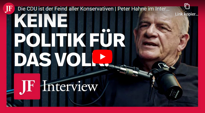 Die CDU ist der Feind aller Konservativen | Peter Hahne im Interview mit JF