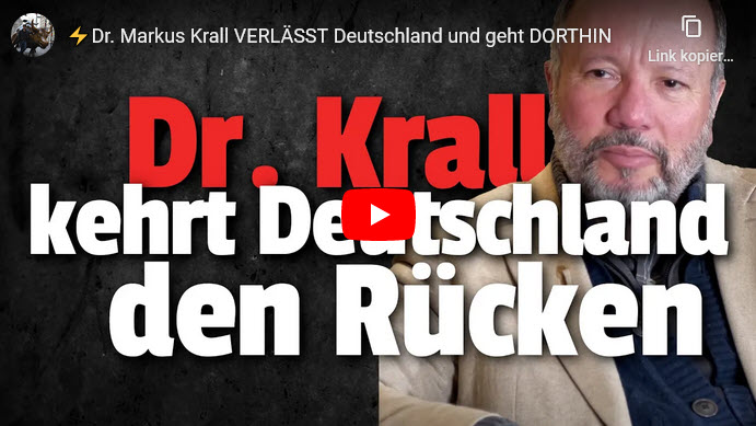Dr. Markus Krall verlässt Deutschland