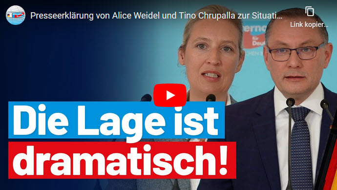 Presseerklärung von Alice Weidel und Tino Chrupalla zur Situation in Deutschland