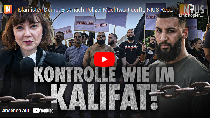 Islamisten-Demo: Erst nach Polizei-Machtwort durfte NIUS-Reporterin in die Menge