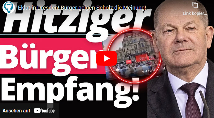 Dresden: Bürger geigen Scholz die Meinung!